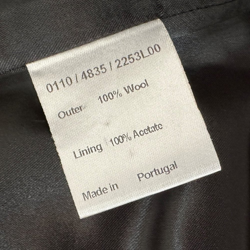 Hobbs London Black Wool Cropped Ivory Contrast Trim Blazer Jacket - Picture 6 of 11